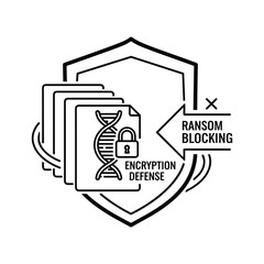Ransomware blocking and encryption defense for digital data security