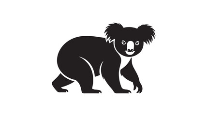 Obraz premium Koala bear vector illustration simple flat design isolated on white background for logo or icon
