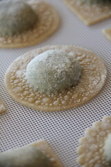 Fresh artisan ravioli handmade with traditional Italian methods, crafted with quality ingredients and filled to perfection—a true expression of rustic cuisine.