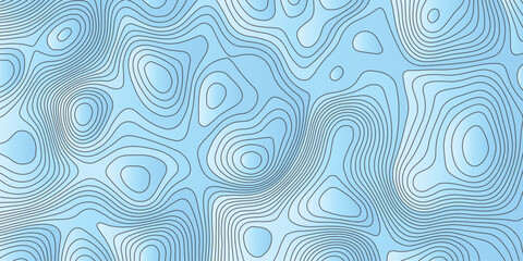 Fototapeta premium Soft blue abstract topographic contour pattern with smooth flowing lines, organic shapes, and modern minimalist style, ideal for backgrounds, maps, branding, and contemporary graphic design.
