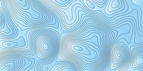 Fototapeta premium Soft blue abstract topographic contour pattern with smooth flowing lines, organic shapes, and modern minimalist style, ideal for backgrounds, maps, branding, and contemporary graphic design.