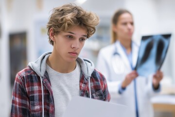 Worried Teenage Patient Receiving Bad Medical News