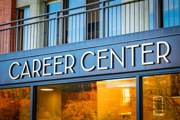 A Clear View of a Professional Career Center Building Sign