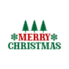 Merry Christmas typography clip art design on plain white transparent isolated background for card, shirt, hoodie, sweatshirt, apparel, card, tag, mug, icon, poster or badge