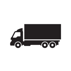 Delivery truck icon simple flat vector illustration isolated on white background for logistics and transportation design