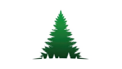 Fototapeta premium Evergreen Silhouette App Icon for Christmas Renewal and Hope.jpeg