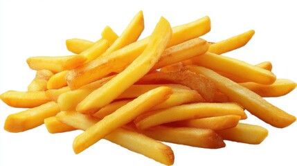 A generous serving of crispy golden fries is stacked high inviting diners to indulge. Perfect for sharing these fries promise a satisfying crunch with each bite.