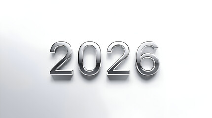 new year 2026 in metallic look 