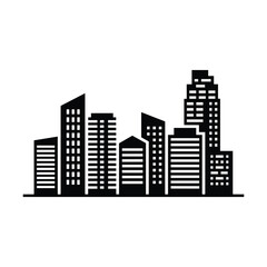 Obraz premium Modern City Skyline Silhouette Art