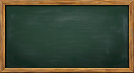 Empty Chalkboard in Wooden Frame isolated on transparent background