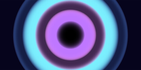 A mesmerizing pattern of neon concentric circles radiates with a vibrant glow. the vivid blue and pink hues create a dynamic and captivating visual effect.