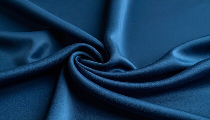 Fototapeta premium Luxurious Blue Silk Fabric Swirl Abstract Background Design For Fashion Textile Or Decoration.
