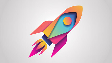 Creative rocket launch design symbolizes innovation, growth, and ambitious goals for startups, tech companies, and future-forward projects