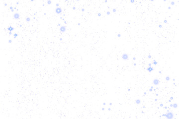Naklejka premium Light blue sparkling particles on a clean transparent background, isolated on white