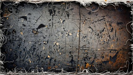 Close Up of Rusted Metal Surface with Scratches and Dirt in Industrial Setting