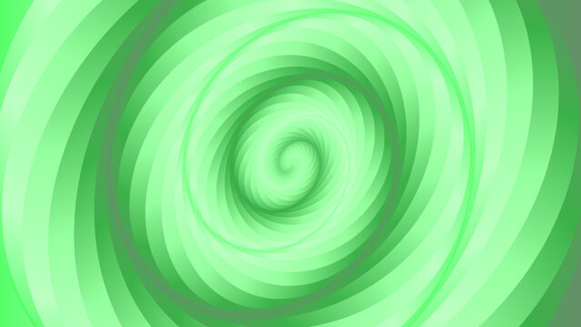 An abstract green spiral background featuring smooth layered curves that create a soft vortex effect. The design has a modern, minimalistic look suitable for use in graphic design, wallpaper.