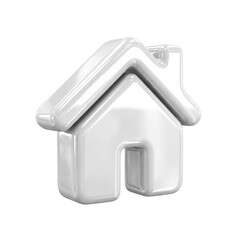 3d toy house isolated on transparent background