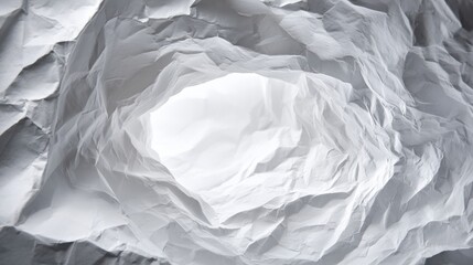 Crumpled Paper Texture With a Soft Open Center Creating an Artistic Focal Point in a Bright Space