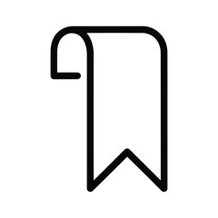 Simple bookmark icon for saving content and finding favorite pages online, a minimal design for marking places, perfect for web and app interfaces