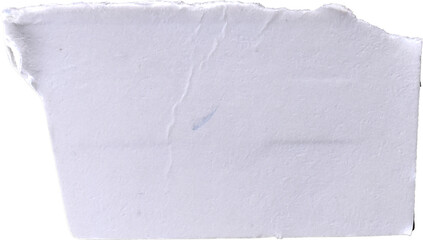 Ripped Paper Panel. Torn rectangular paper sheet with rough fibers, perfect for collage, grunge...