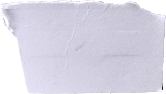 Ripped Paper Panel. Torn rectangular paper sheet with rough fibers, perfect for collage, grunge compositions, and design overlays.