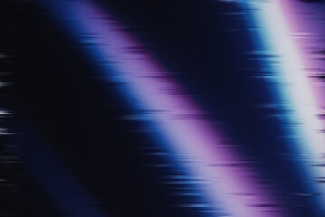 Abstract glitch background with unfocused soft violet and purple lines 