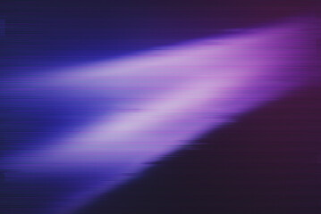Abstract purple and violet glitch background with horizontal screen lines
