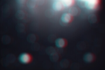 Abstract RGB shift background with mysterious unfocused orbs