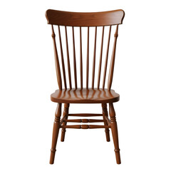 Classic Wooden Windsor Chair on White Background