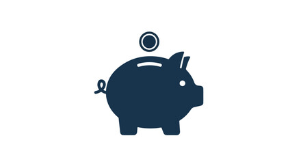 Illustrating the timeless concept of smart saving and financial growth through a classic piggy bank icon for future prosperity and secure investment planning