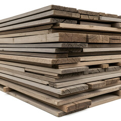 Stack of weathered wooden planks
