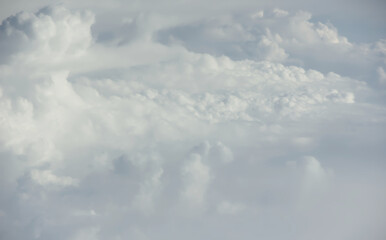 Soft Cumulus Clouds in the Sky – Aerial View