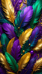 colorful feathers background mardi gras colors