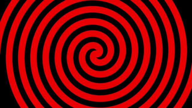 abstract Psychedelic twisting Hypnos Circles black and white background 3D rendering