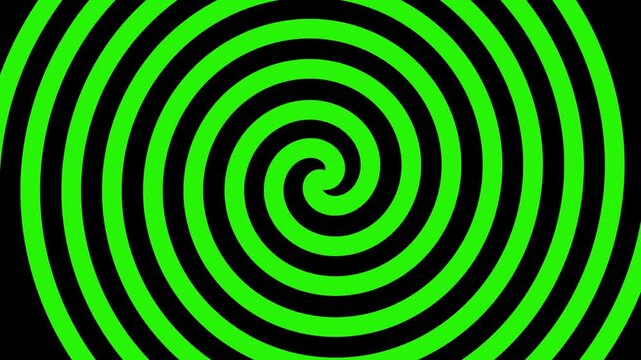 abstract Psychedelic twisting Hypnos Circles black and white background 3D rendering