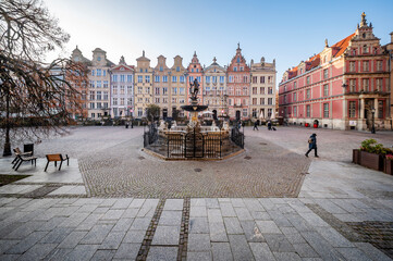 Fontanna Neptuna- Gdańska, Polska © Tomasz Warszewski