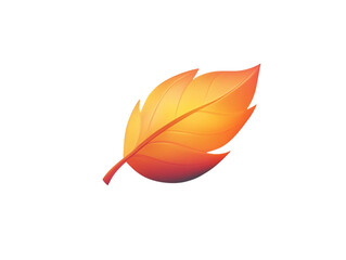 Autumn leaf with warm gradient colors on a black background