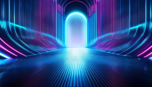 Futuristic Neon Gradient Texture A Glowing Gateway