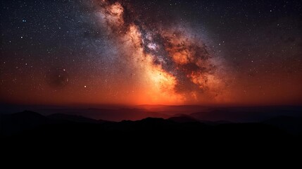 sunset in the desert