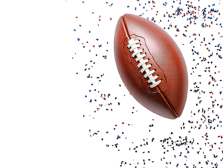 American football ball illustration on a white background. American football on a white background