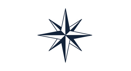 Obraz premium Eight-pointed star symbol of navigation and direction.