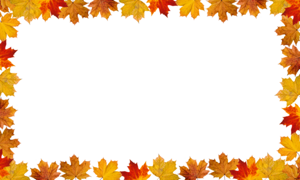 PNG image of  Autumnal frame featuring vibrant maple leaves in shades of yellow orange and red against a perfect for seasonal designs and templates on transparent background