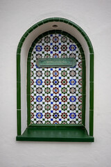 Postbox with azulejos, Tenerife, Canary Islands, Spain