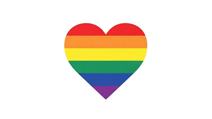 Rainbow heart representing pride, love, equality and diversity