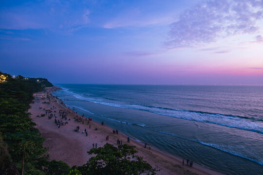 sunset over the sea at Varkala, Trivandrum 