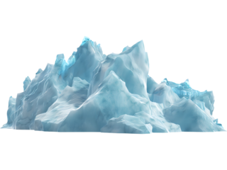 Massive jagged iceberg with detailed icy texture, ideal for winter scenes, arctic landscapes, dramatic backgrounds and frozen environment