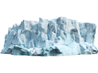 Massive jagged iceberg with detailed icy texture, ideal for winter scenes, arctic landscapes, dramatic backgrounds and frozen environment