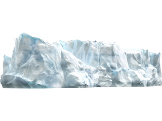 Obraz premium Chunky irregular ice rock isolated on transparent background, great for frozen landscapes, winter effects, arctic scenes