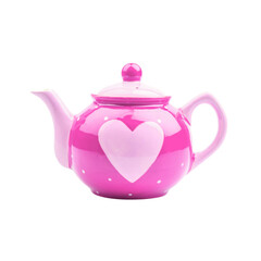 Pink Teapot with Heart - Whimsical Kitchenware for Tea Lovers