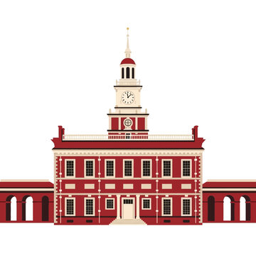 Independence Hall in Philadelphia, Pennsylvania, a historic landmark.